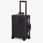 Cabin Size Trolley Black aluminum trolley case with leather details Fendi