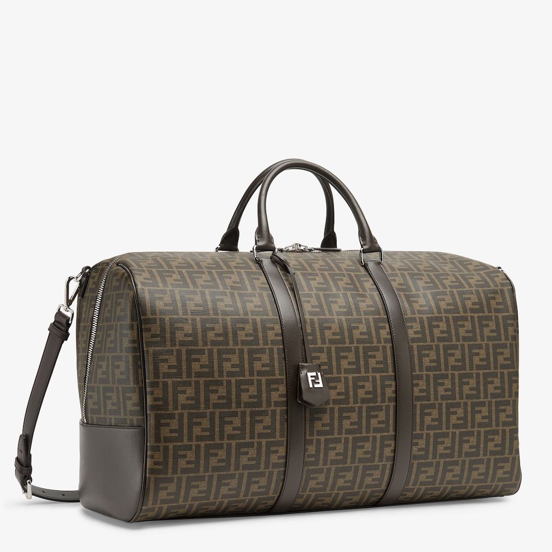 Large FF Duffle Bag Fabric Brown - Image 2/5