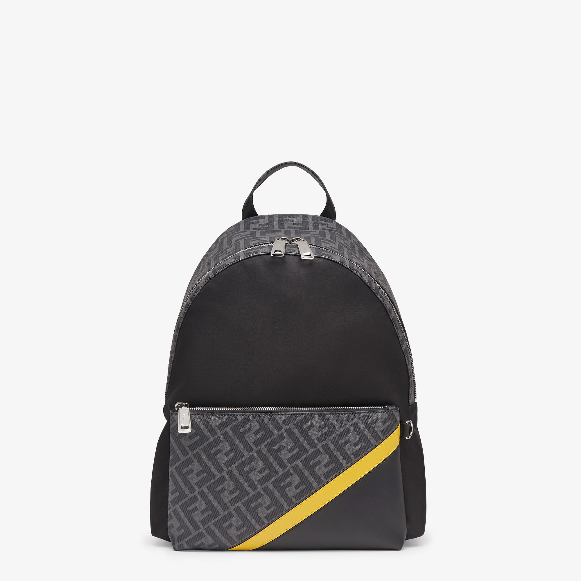 Fendi Diagonal Backpack - Black nylon backpack | Fendi