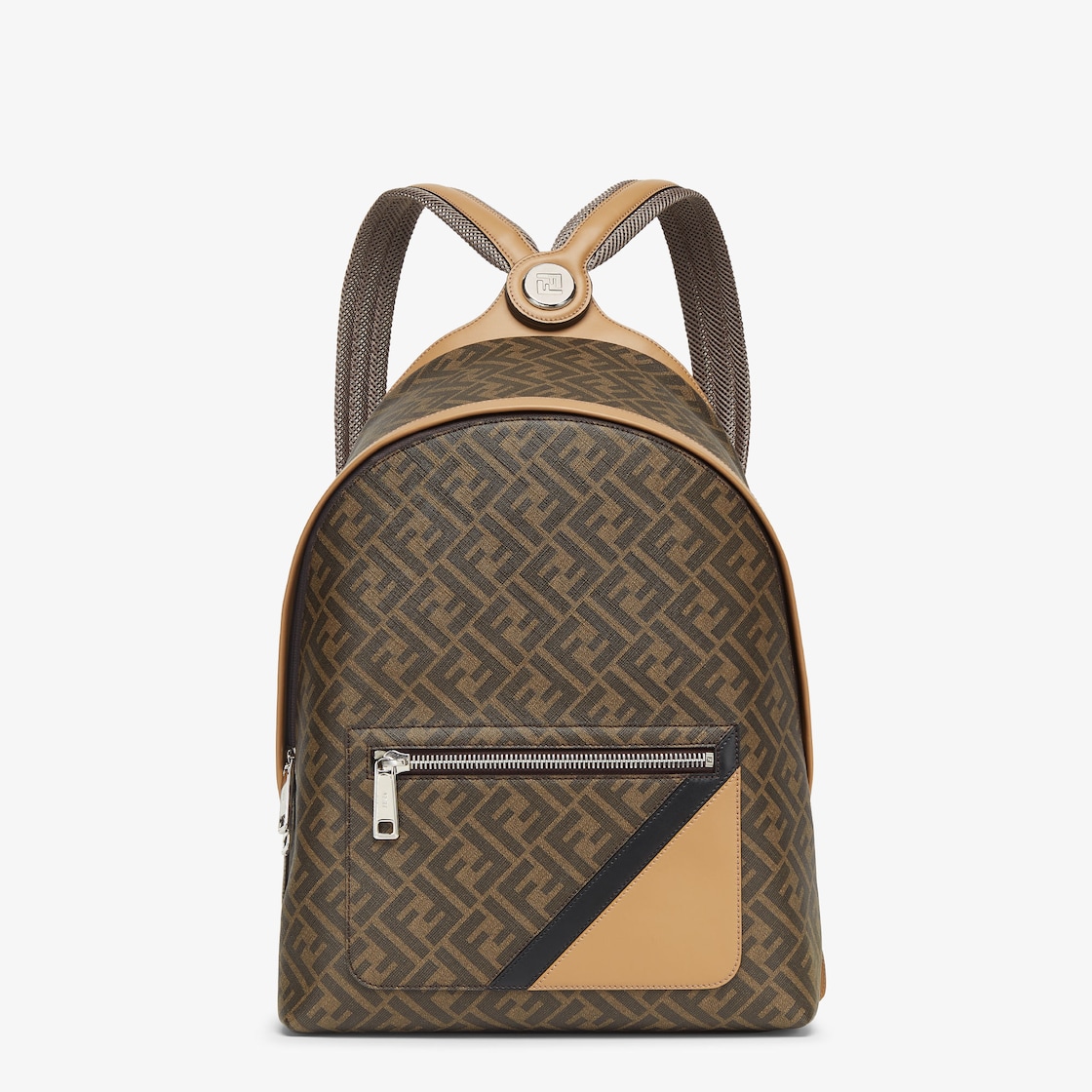 Fendi Diagonal Fendi Chiodo Medium Fabric Brown | Fendi Fendi Diagonal Fendi Chiodo Medium Fabric Brown | Fendi