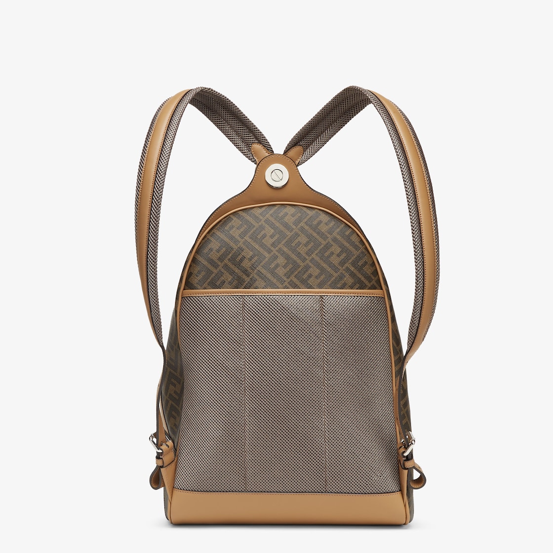 Fendi Chiodo Fendi Diagonal - Brown FF canvas backpack | Fendi