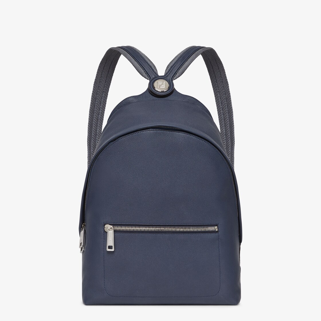 Fendi Chiodo Selleria - Dark blue leather backpack | Fendi