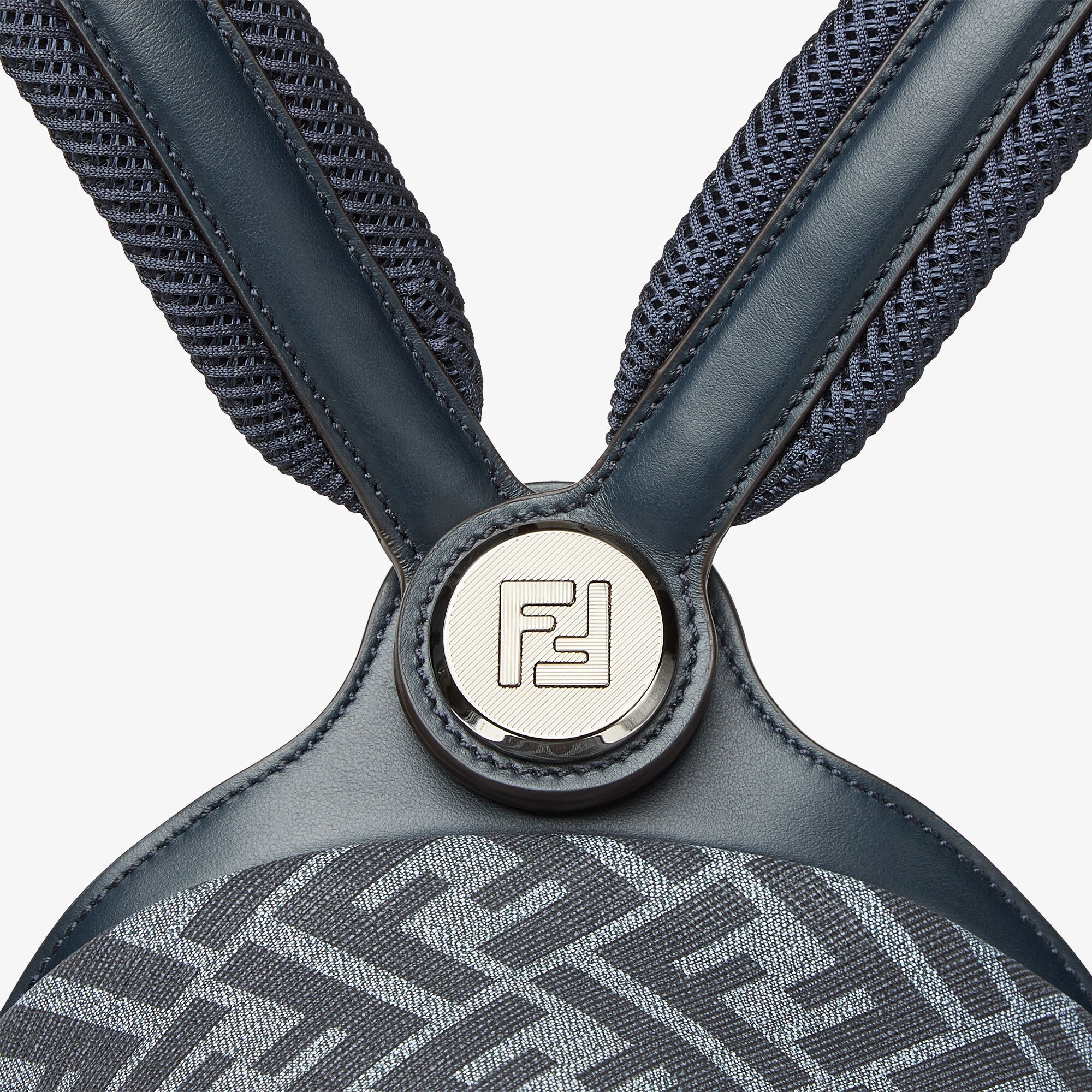 FENDI★キオード ダイアゴナル スモール☆ブルーFFキャンバス フェンディ キオード フェンディ ダイアゴナル スモール