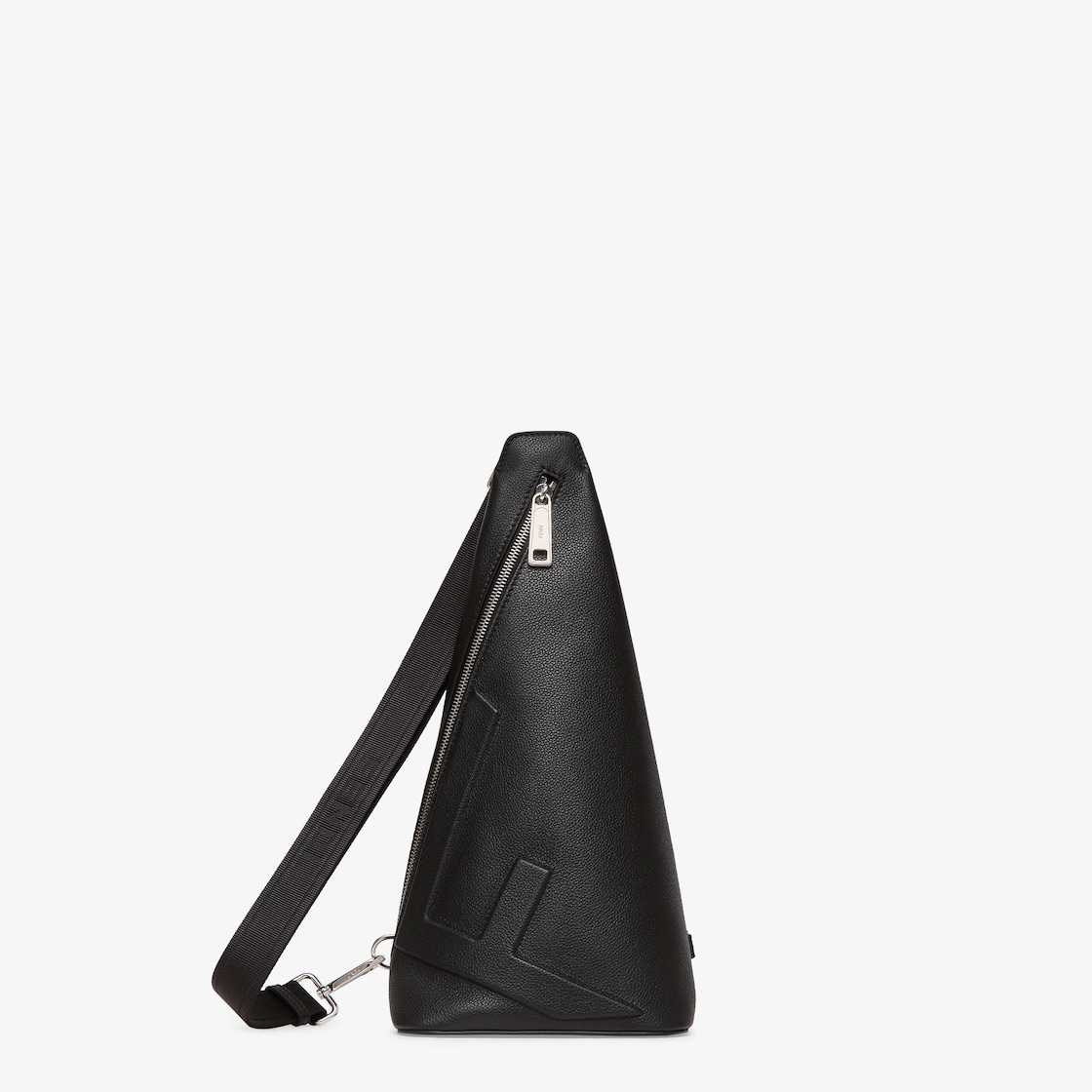 Fendi Roma Leather Fendi Cono One shoulder backpack in black leather Fendi