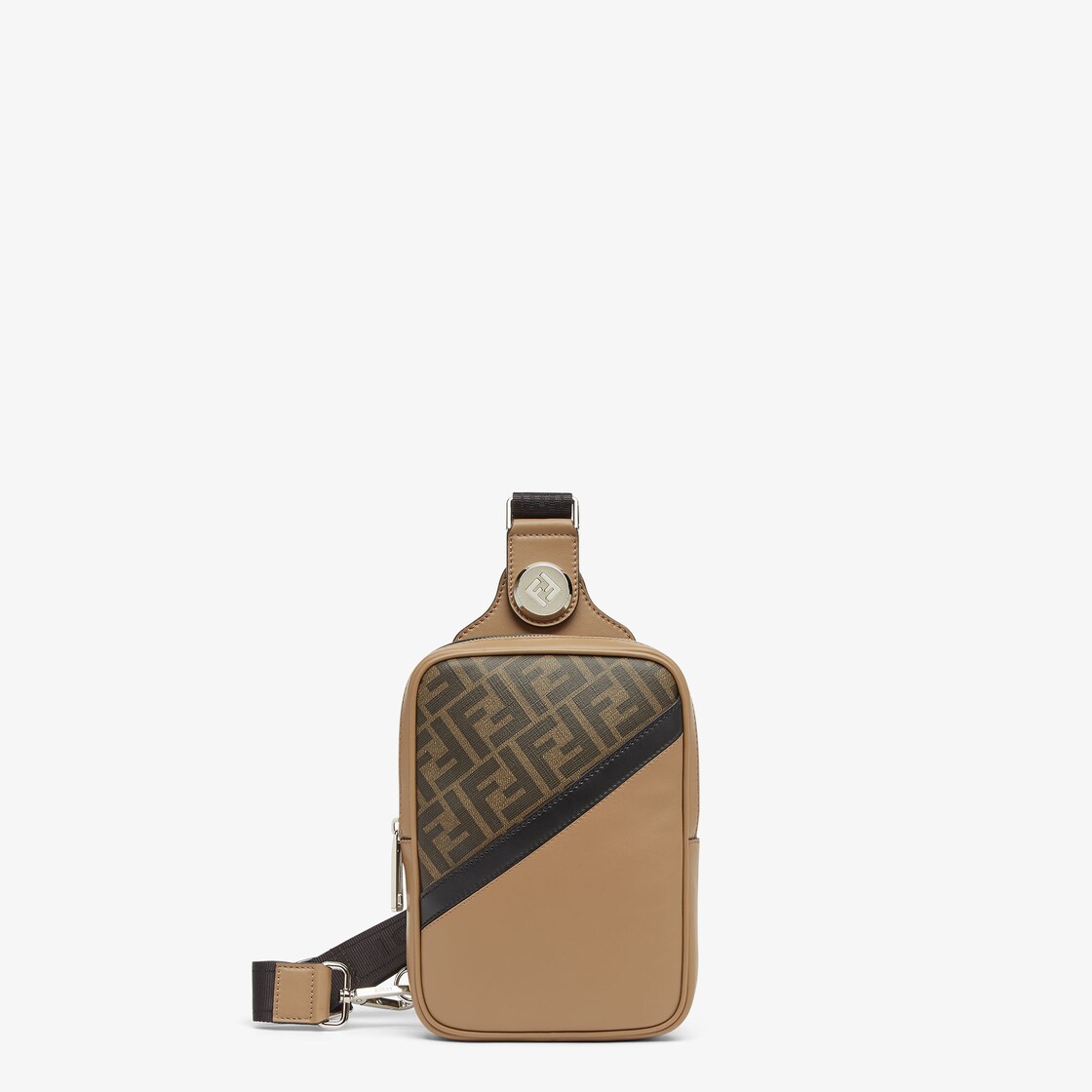 Fendi Diagonal Belt Bag Fabric Brown - Image 1/5