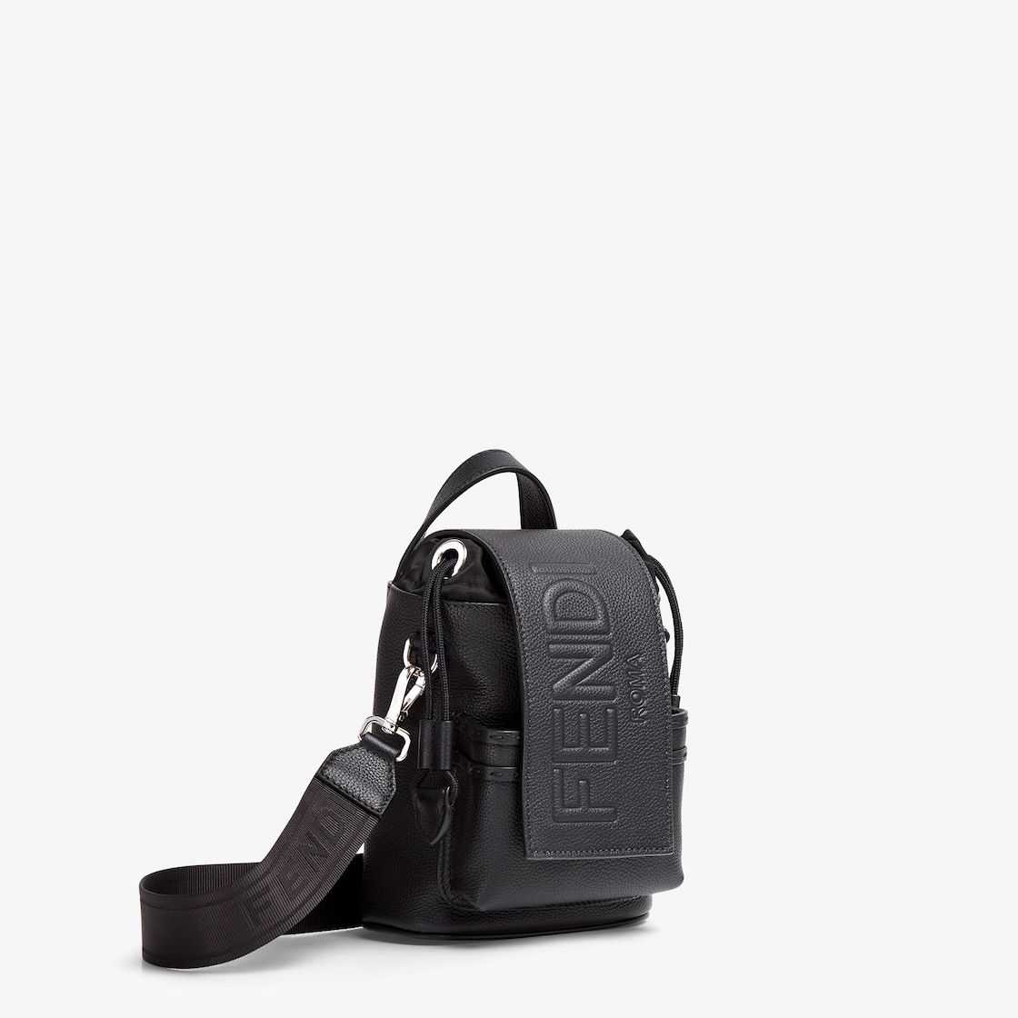 Fendi Roma Leather Fendi Strike Mini Leather Black - Image 2/5