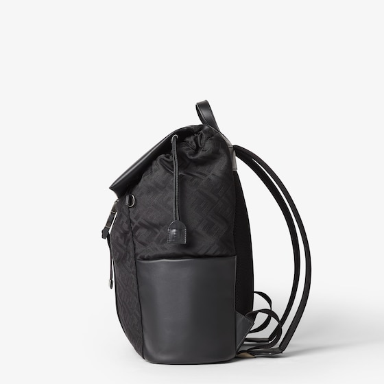 Fendi Flux backpack made of black padded FF nylon, with | Thumbnail 2