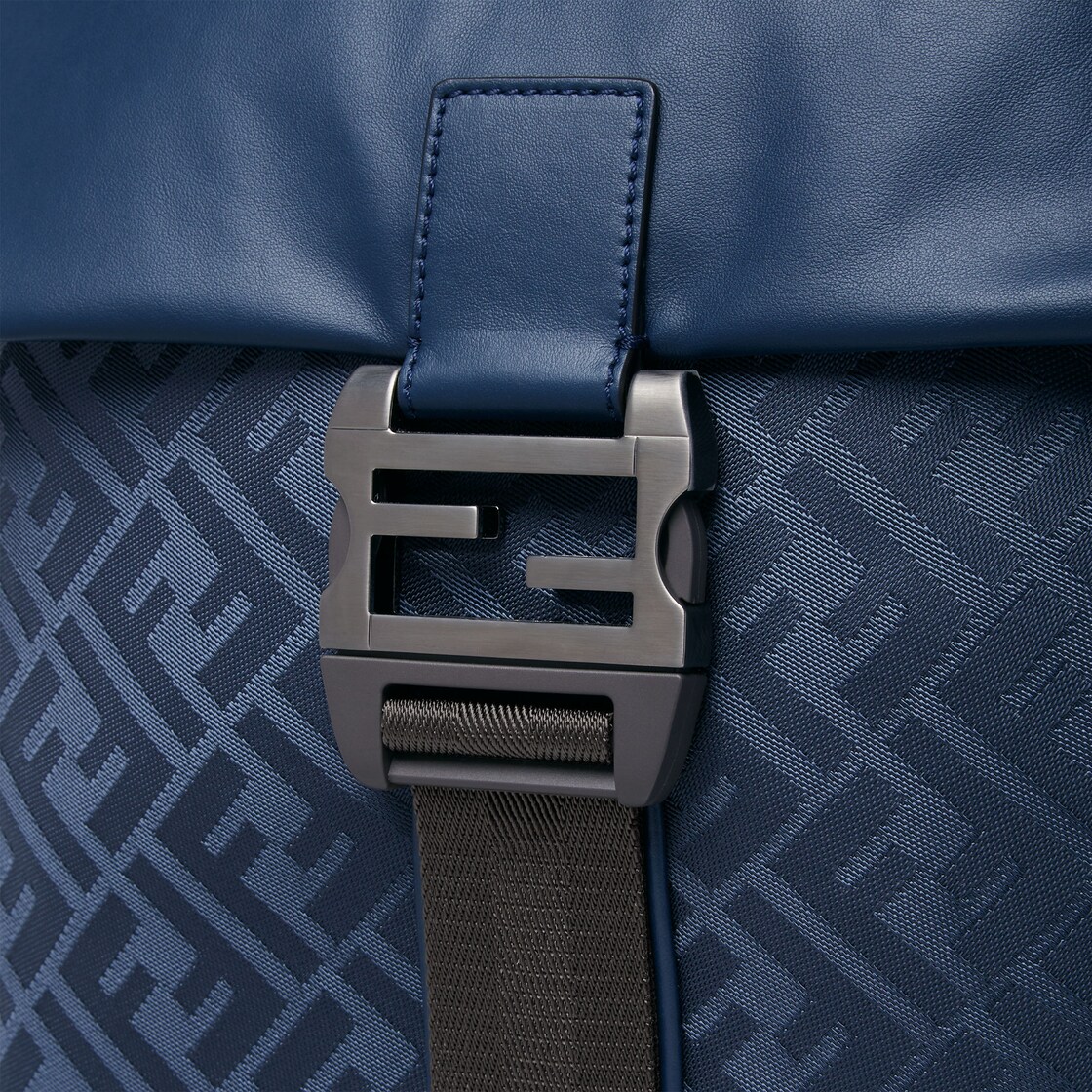 Fendi Flux Backpack Fabric Blue - Image 4/4