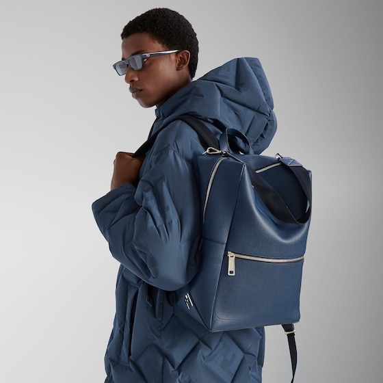 Fendi Lui backpack with a soft design, made of dark blue | Thumbnail 3