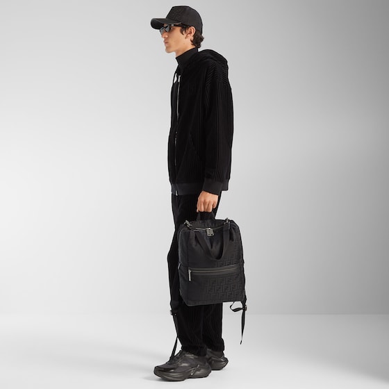 Fendi Lui backpack with a soft design, made of black padded | Thumbnail 7