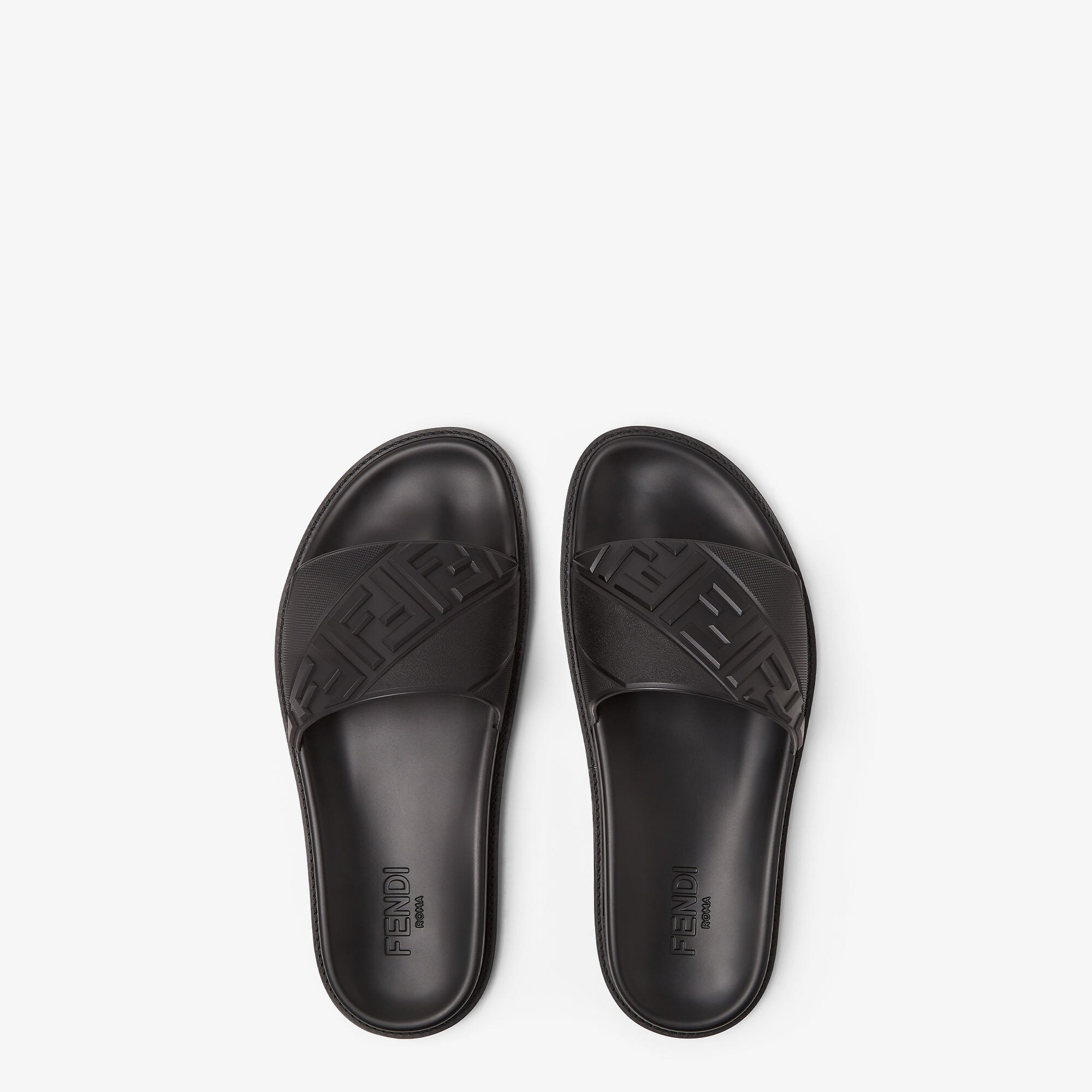 Black fendi slides on sale