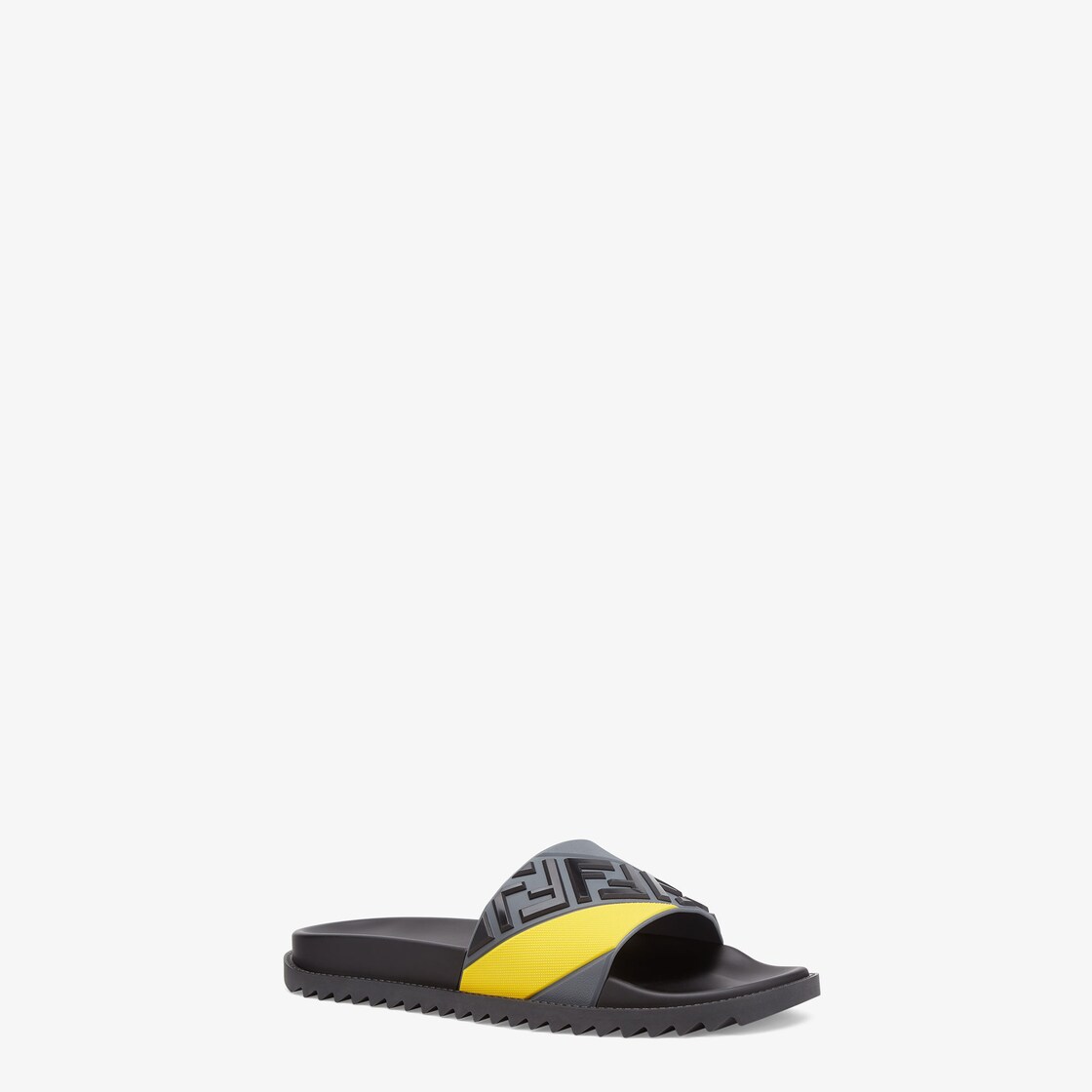 Fendi black rubber clearance slides