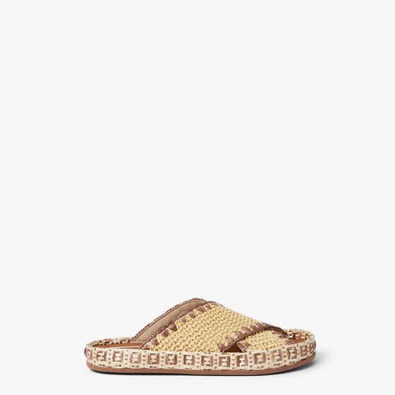 Fendi Slides In Neutral