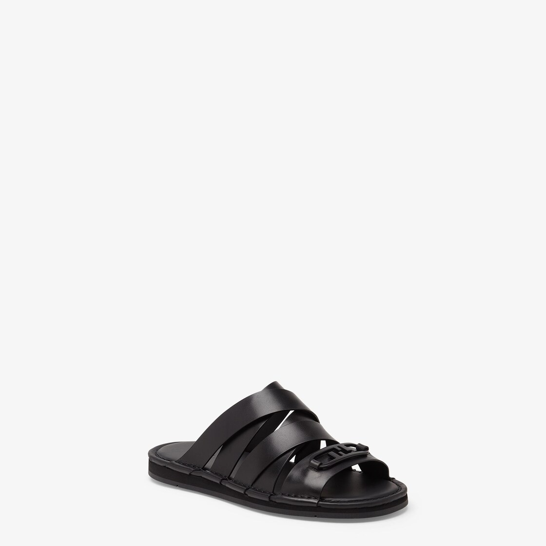 All black fendi slides sale