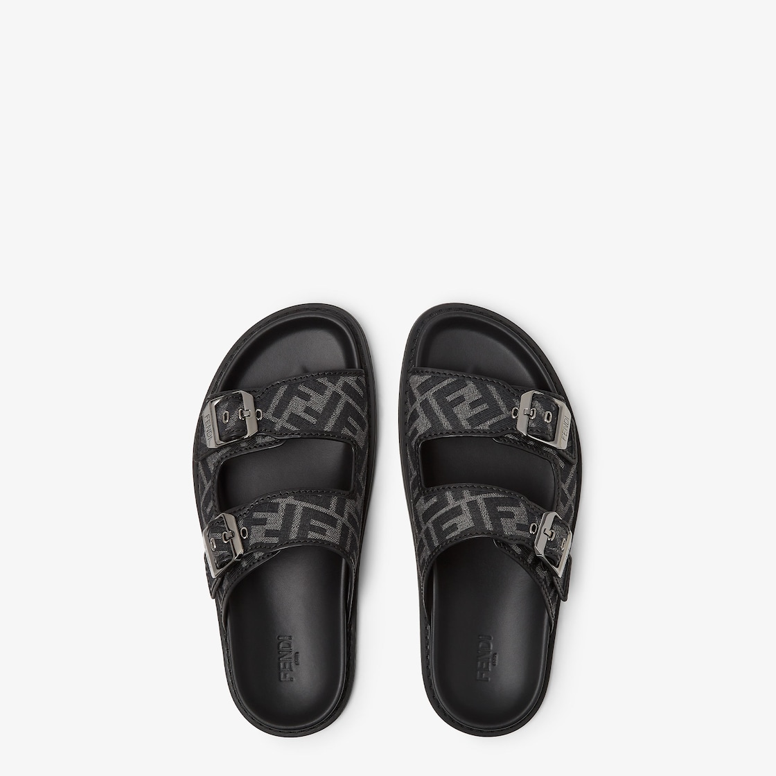 Fendi Feel Sandals Fabric Black - Image 4/4