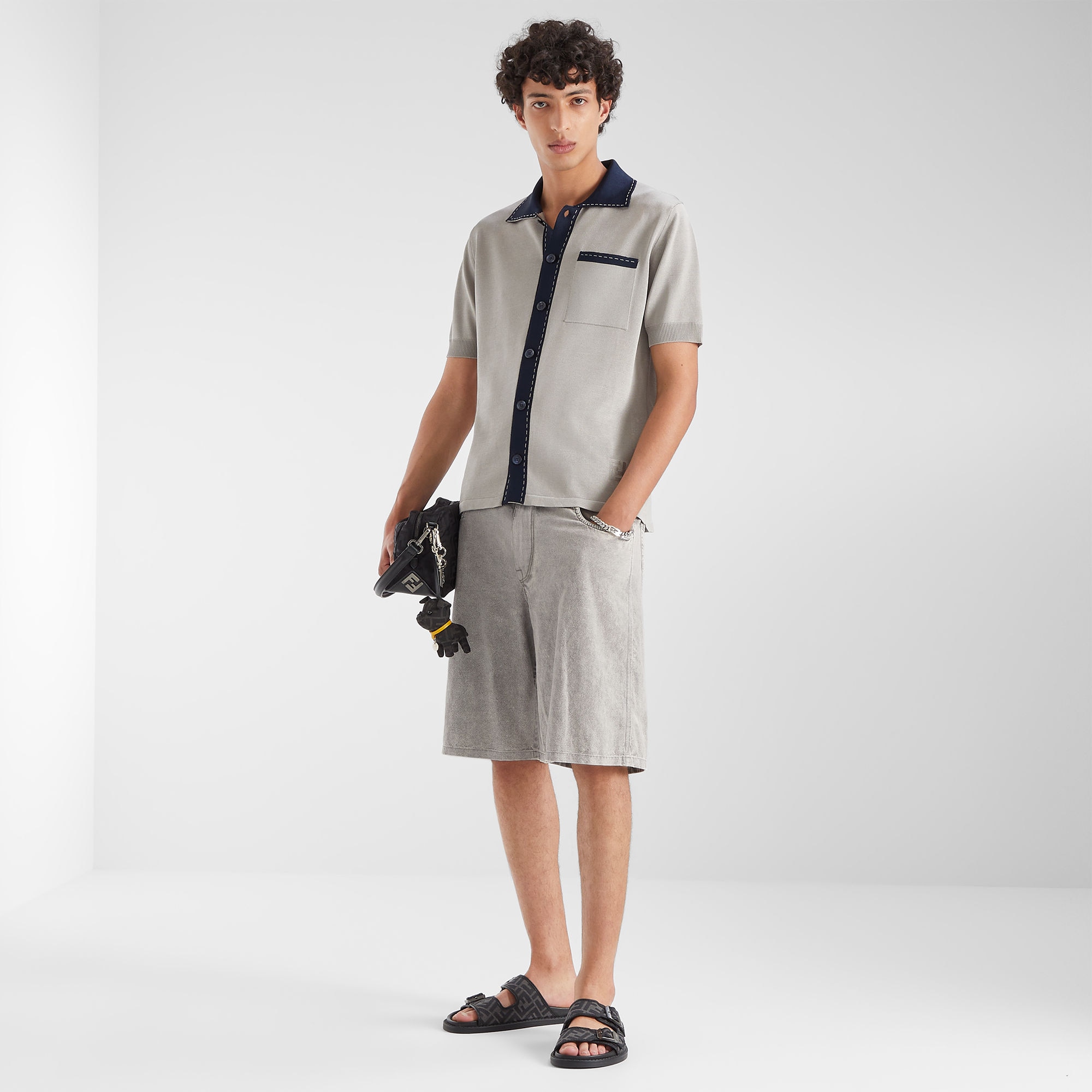 フェンディ フィール サンダル ファブリック ブラック | Fendi