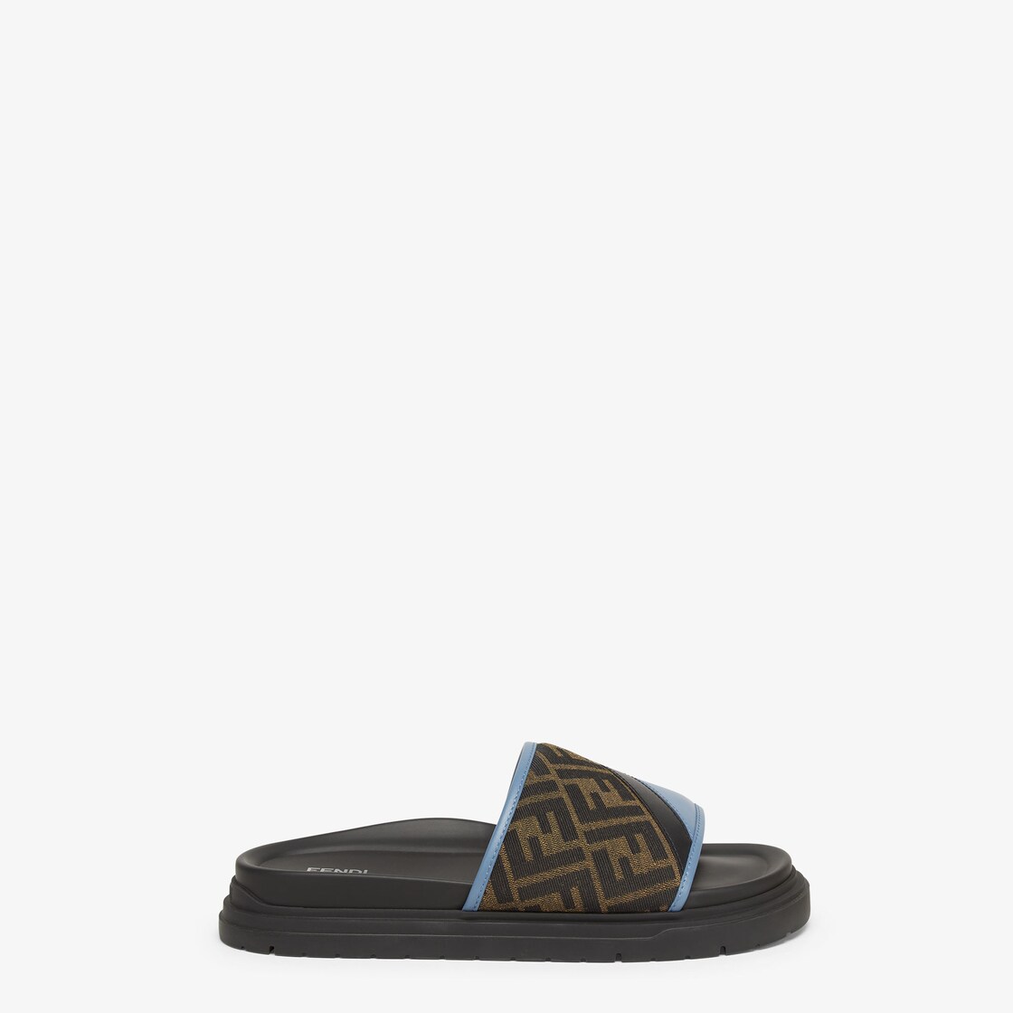 Fendi Diagonal Slides Fabric Brown - Image 1/5