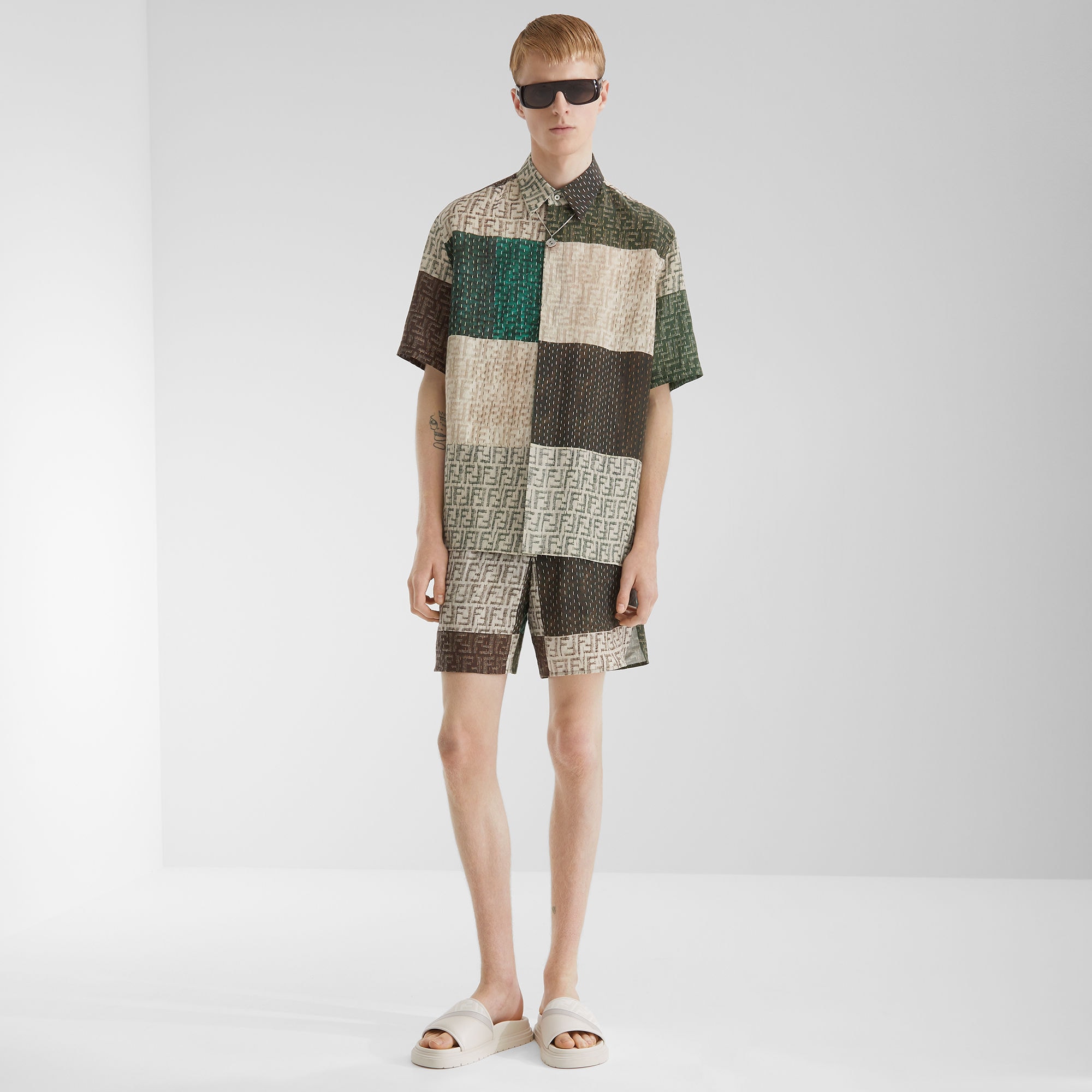 フェンディ ダイアゴナル サンダル ファブリック ホワイト | Fendi フェンディ ダイアゴナル サンダル ファブリック ホワイト | Fendi