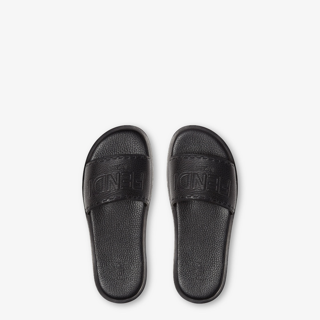Fendi Roma Leather Slides
