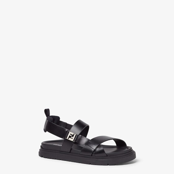 Fendi Sandals with interwoven bands and metal FF side buckle | Thumbnail 2