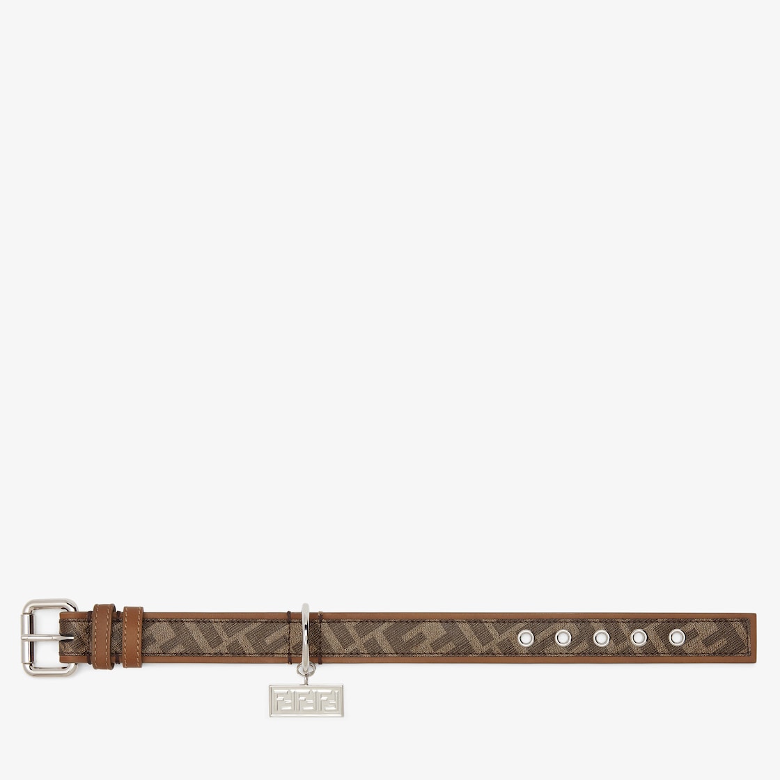 Dog Collar - Brown fabric collar