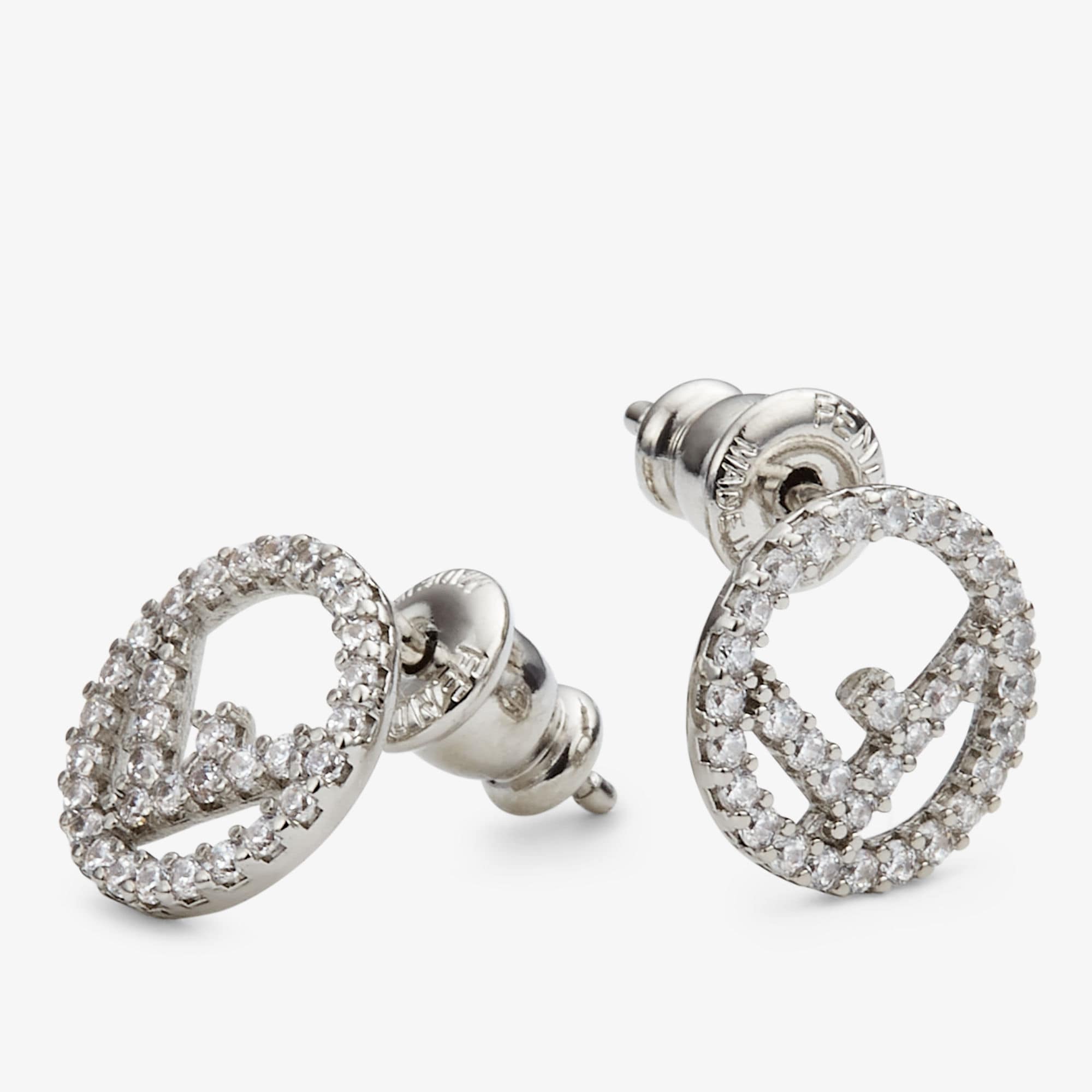 エフ イズ フェンディ ピアス クリスタル シルバー | Fendi エフ イズ フェンディ ピアス クリスタル シルバー | Fendi