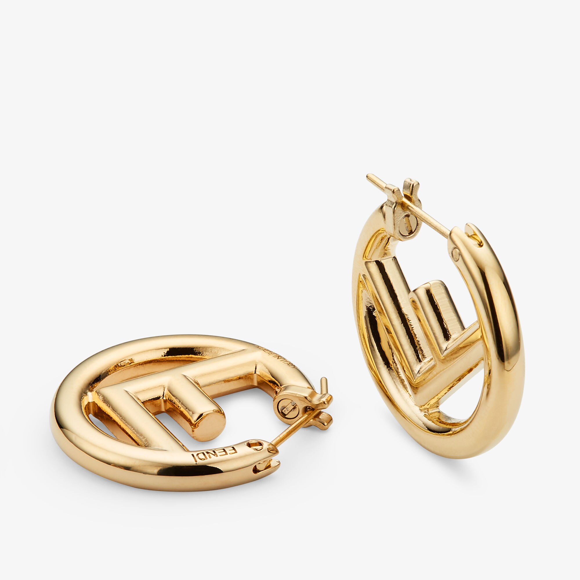 F Is Fendi EarringsGold coloured earrings