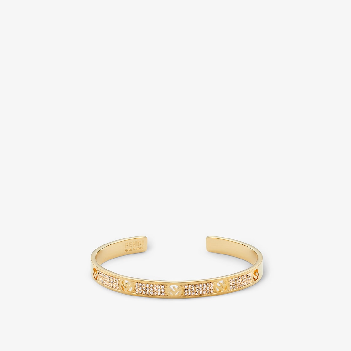 F Is Fendi Bracelet Crystals Gold - Image 1/3
