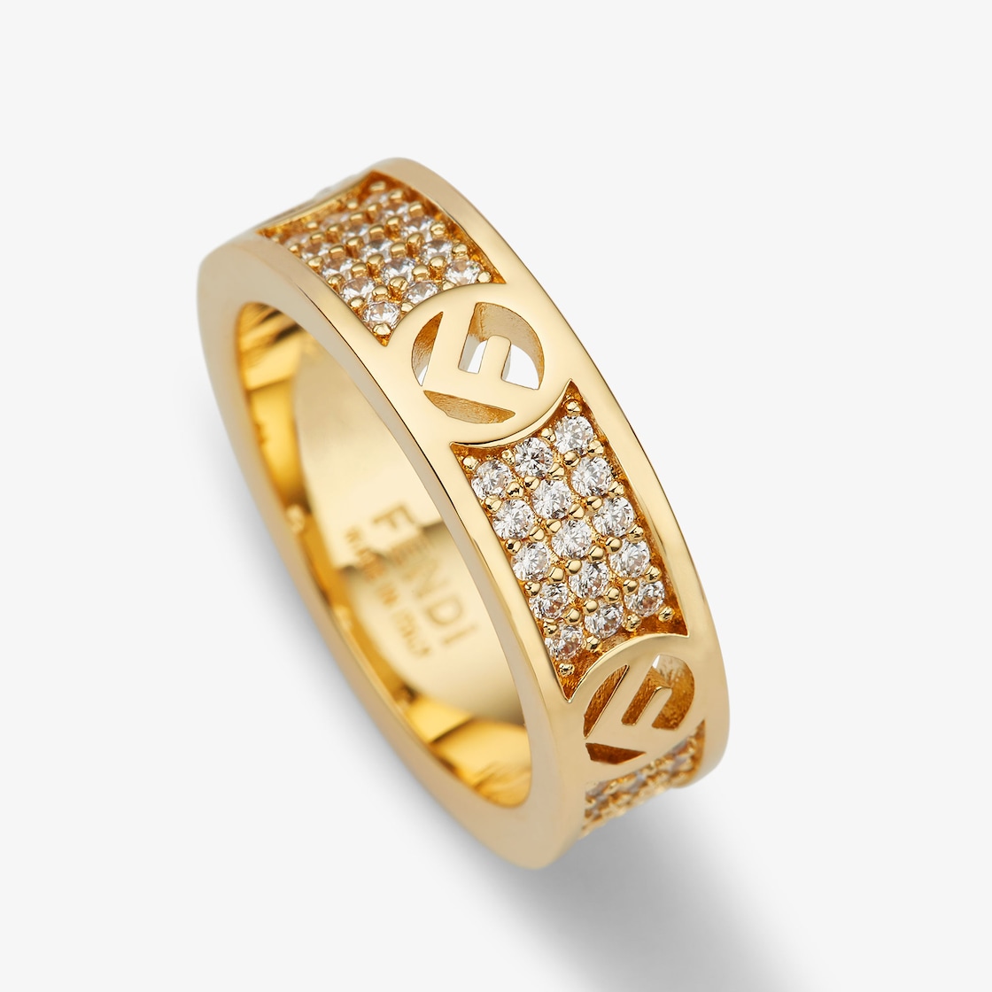 F Is Fendi Ring Crystals Gold - Image 2/2