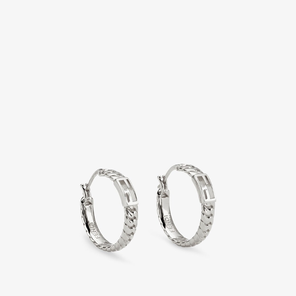 Fendi Silver Hoop Earrings