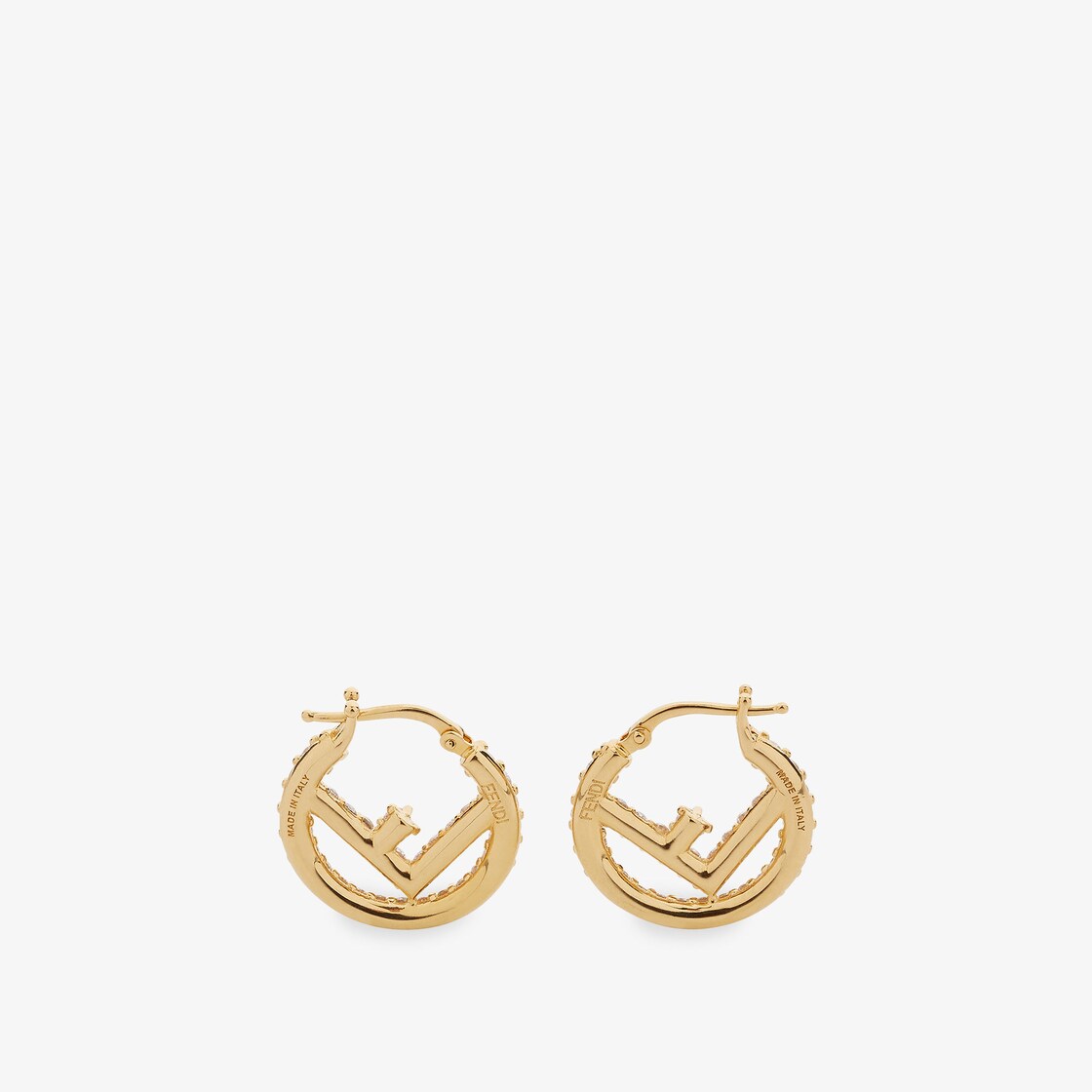 F Is Fendi EarringsGold coloured earrings