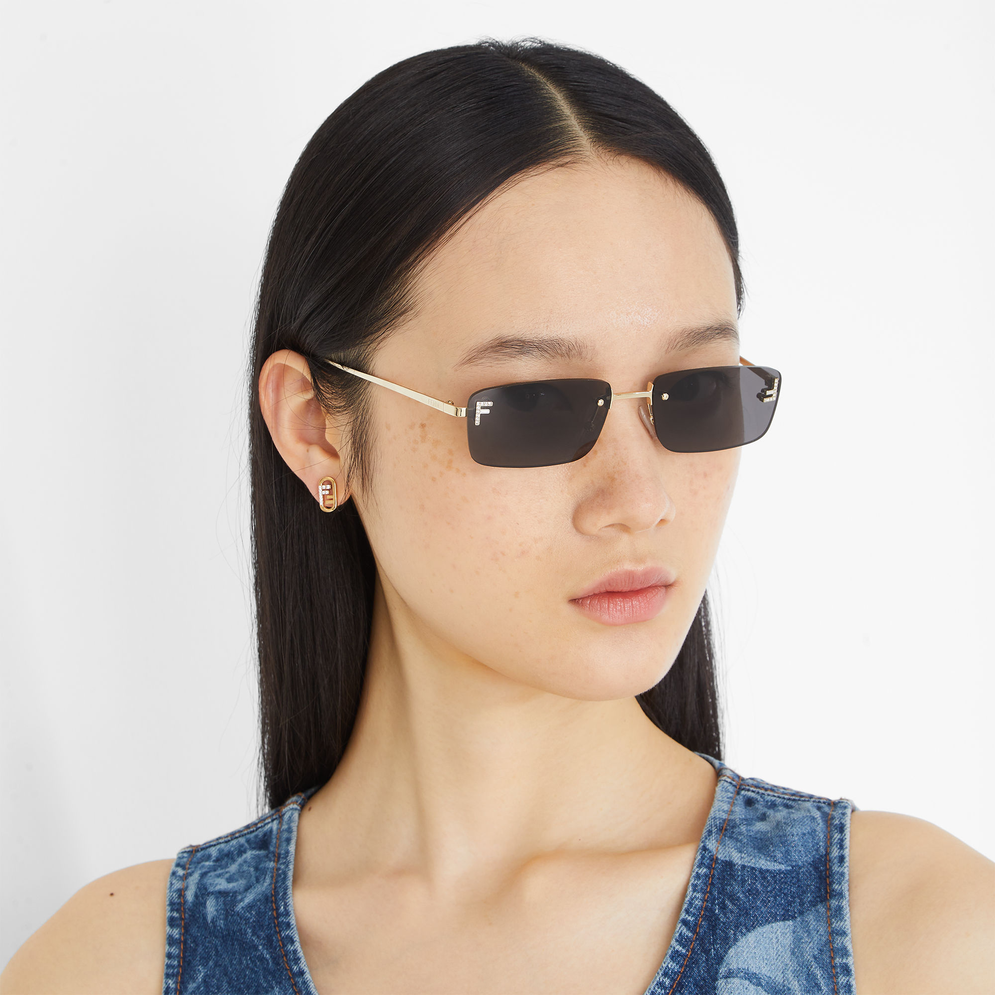 オーロック ピアス クリスタル ゴールド | Fendi オーロック ピアス クリスタル ゴールド | Fendi