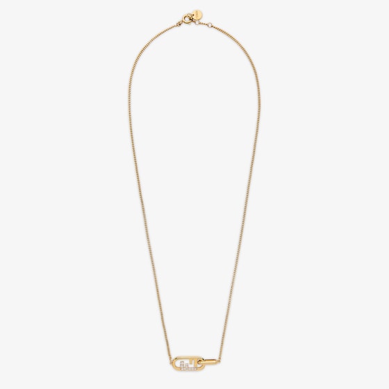 Fendi O'lock Necklace In Gold