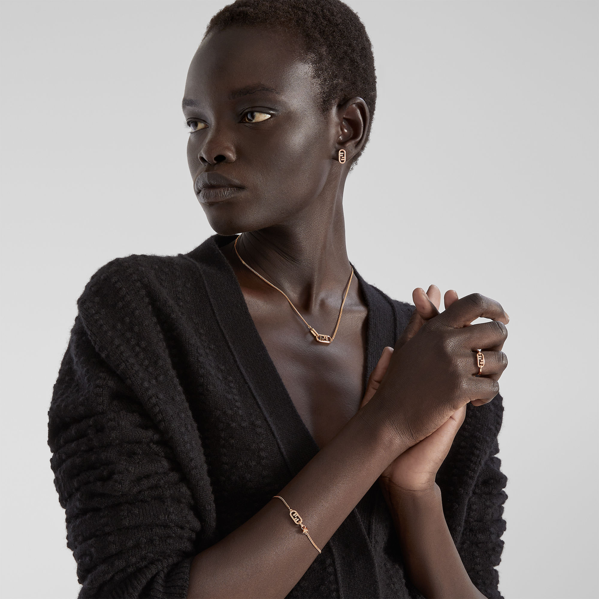 FENDI アクセサリー FENDI フェンディ/バゲットネックレス ロゴ メンズ (FENDI/ネックレス