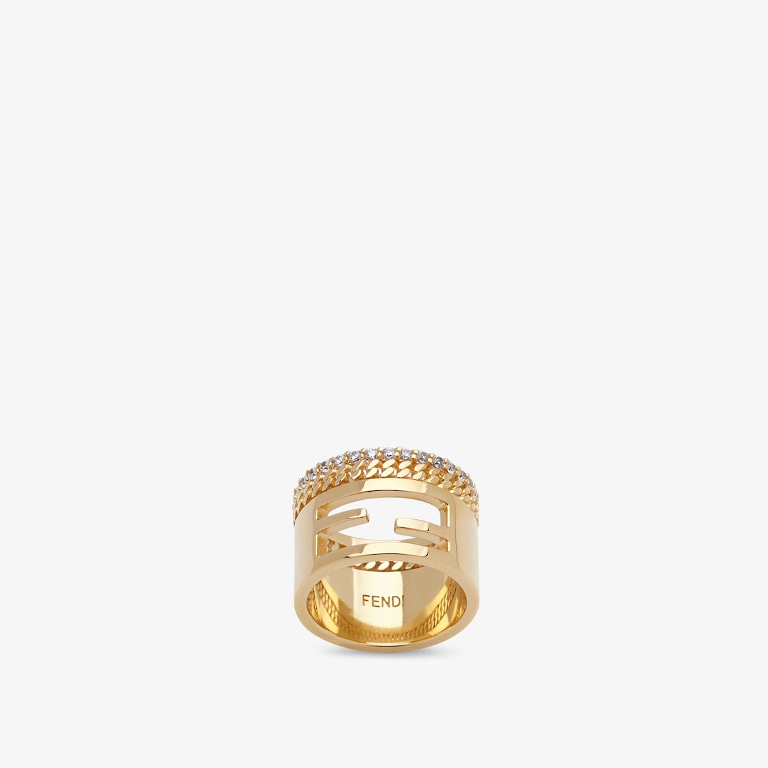 Baguette Ring Crystals Gold - Image 1/1