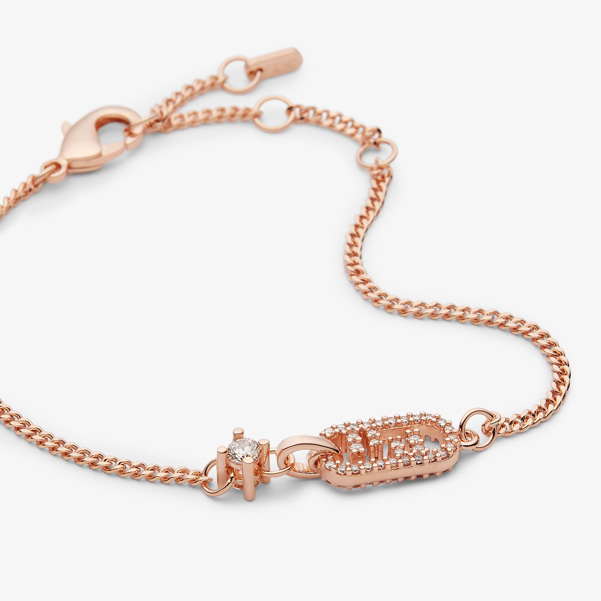 オーロック ブレスレット ローズゴールド仕上げ ピンク | Fendi