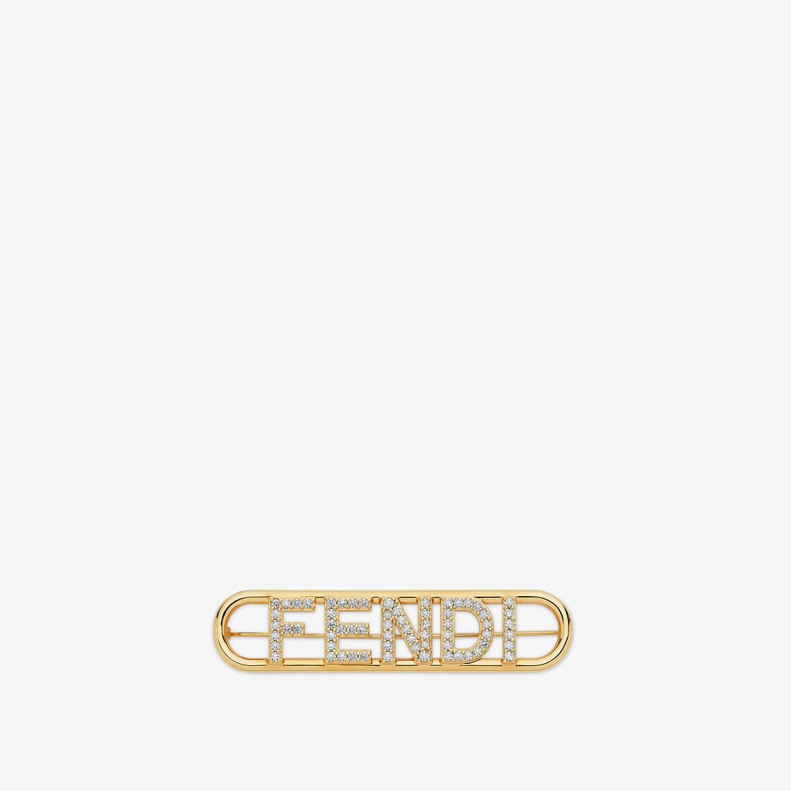 Fendigraphy brooch - Gold colored brooch | Fendi