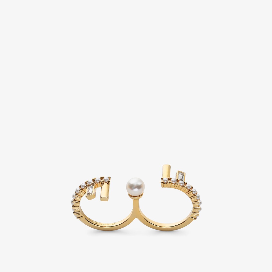 Fendi Earring with Logo - Metallic - Rings