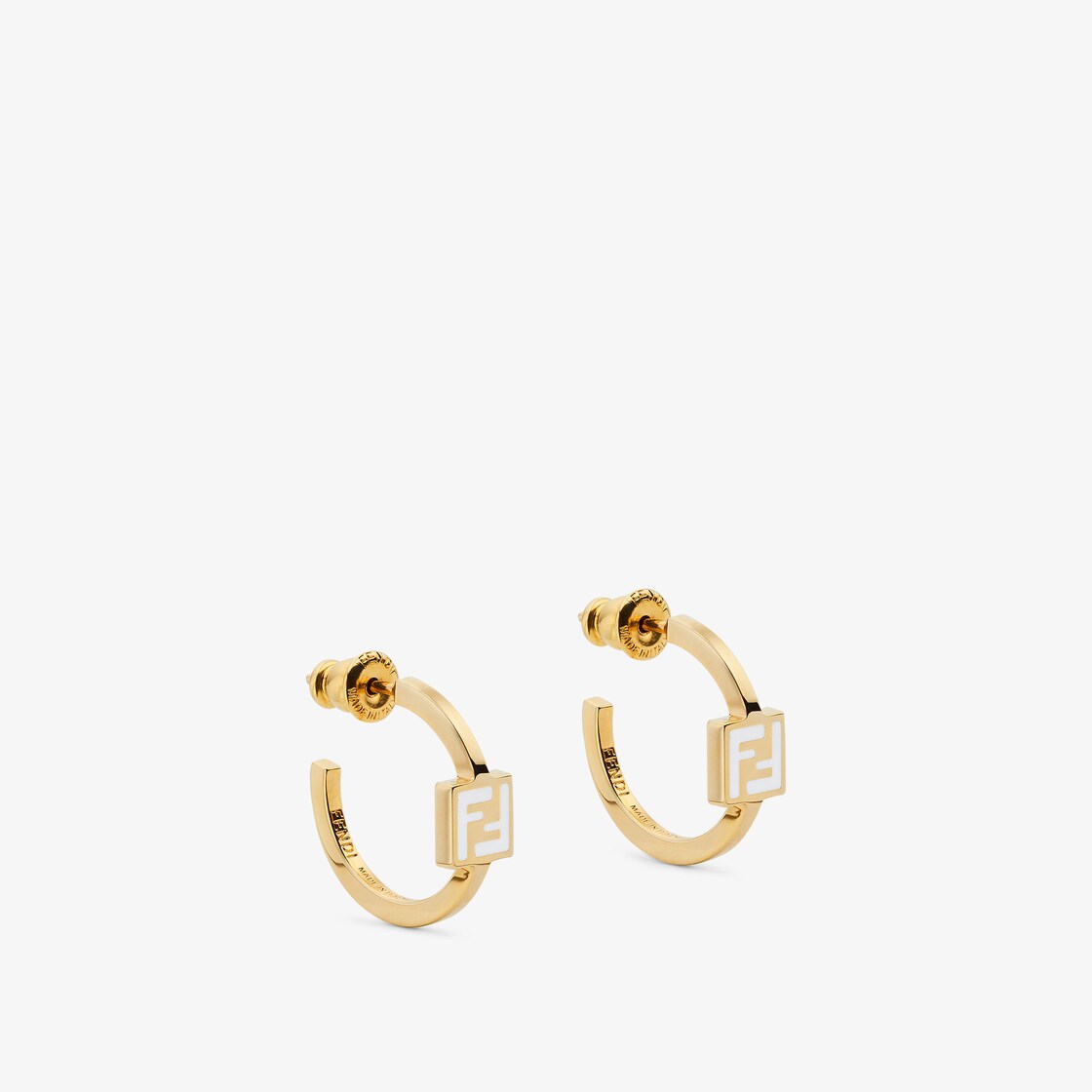 Fendi, Accessories, Forever Fendi Earrings Fendi Logo Gold Hoops