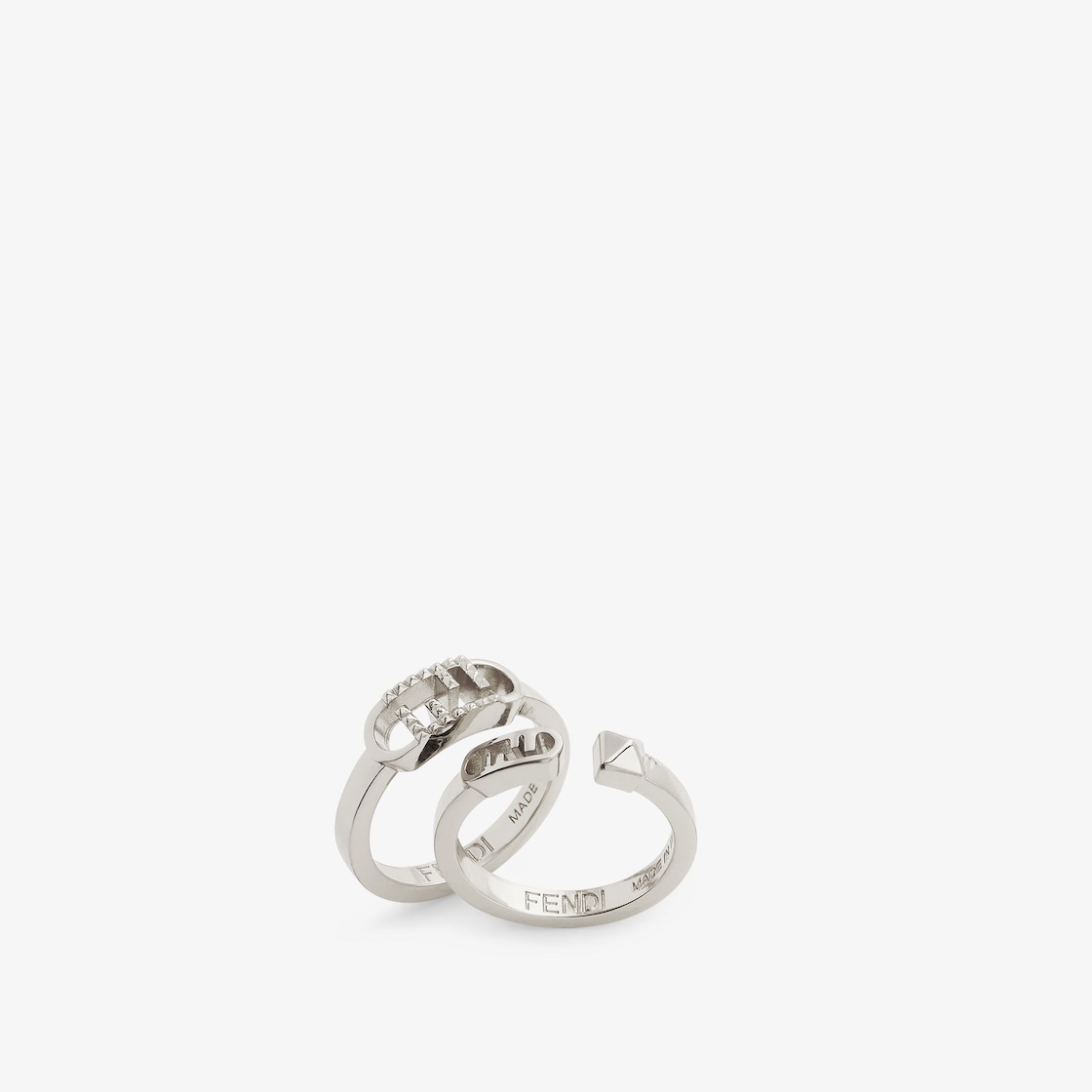 Silver fendi discount ring