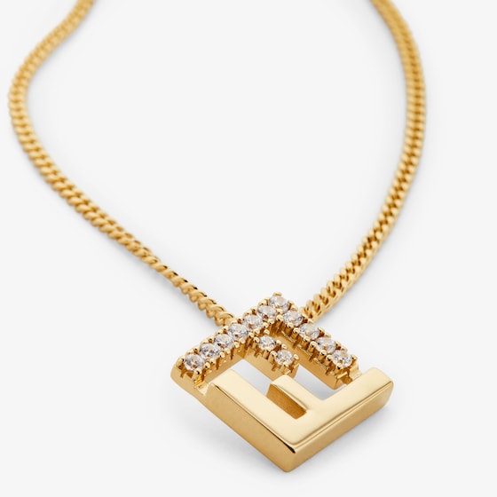 Fendi Fine chain necklace with FF pendant | Thumbnail 2