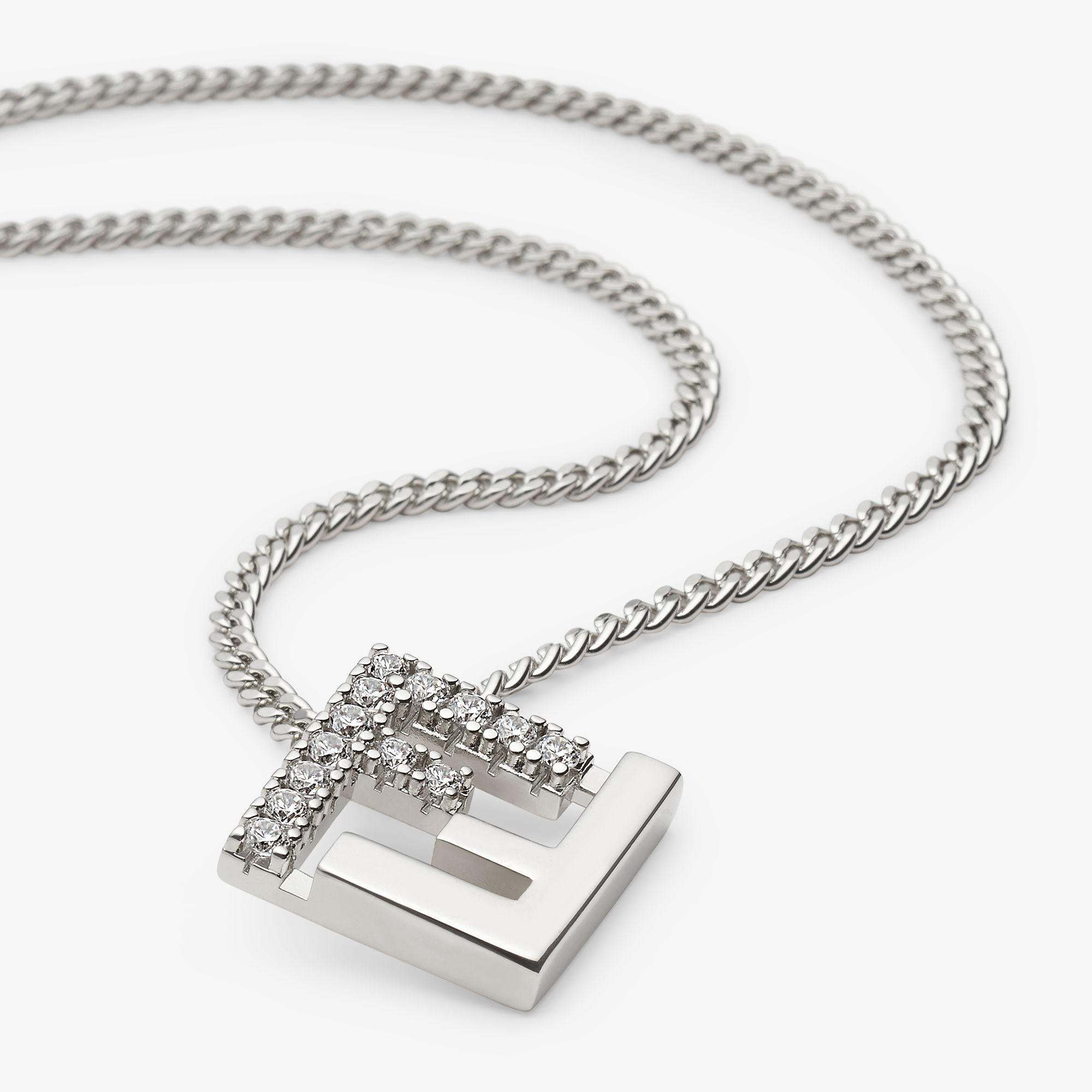 Fendi F logo necklace Silver necklaces women Womens necklaces Necklace