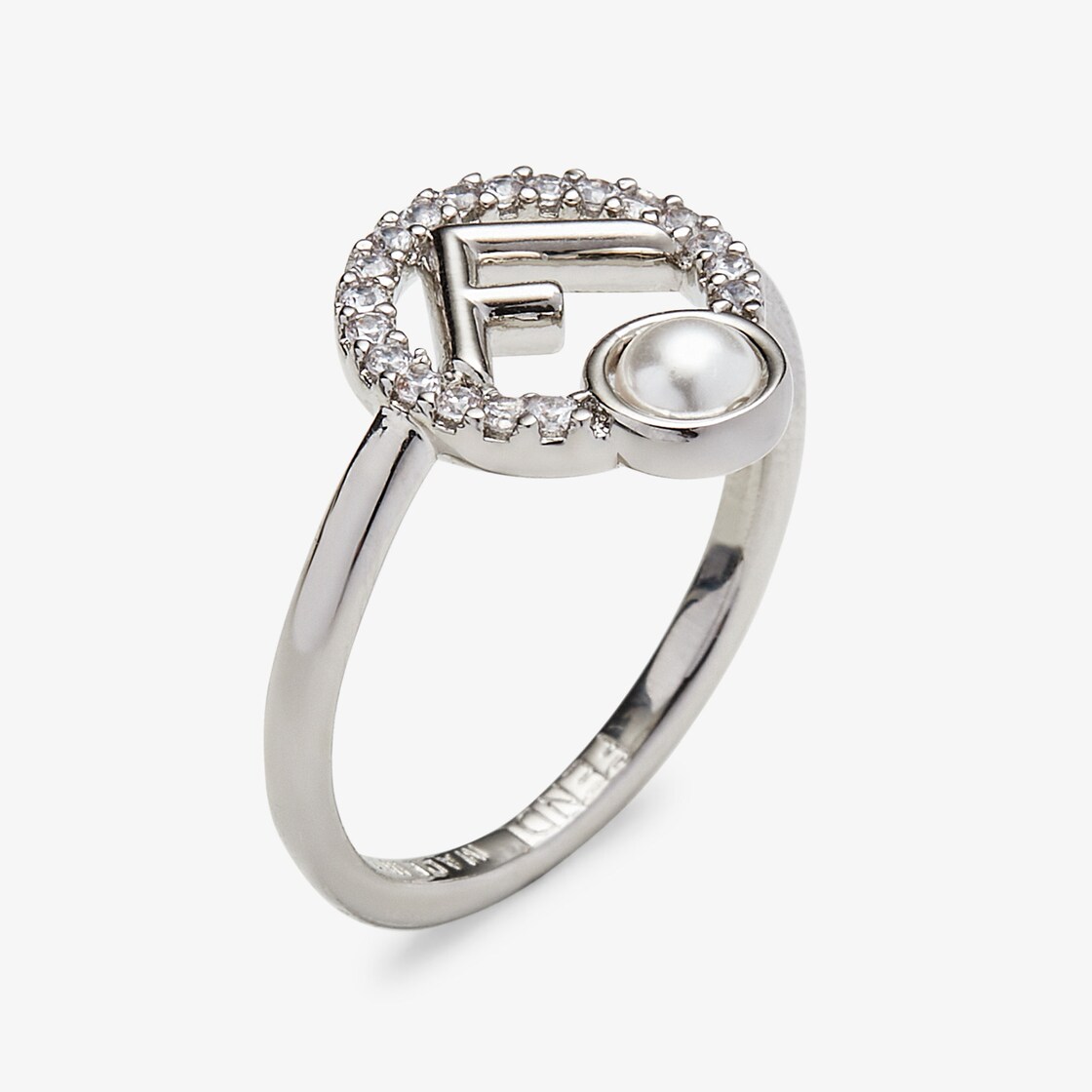 F Is Fendi Ring - Silver-colored metal ring | Fendi