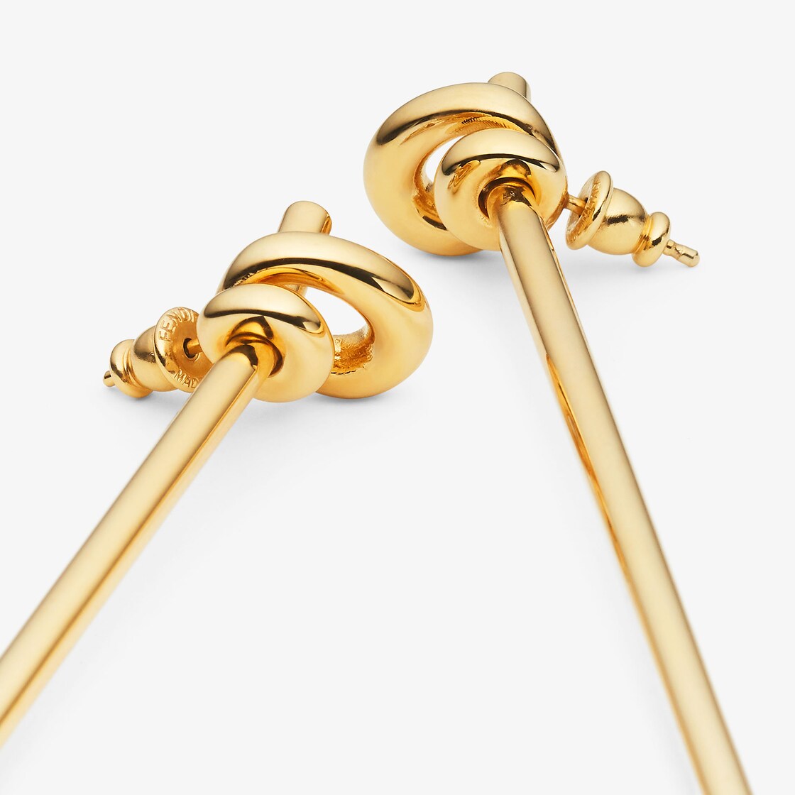 Fendi Filo earrings Gold finish Gold - Image 3/4