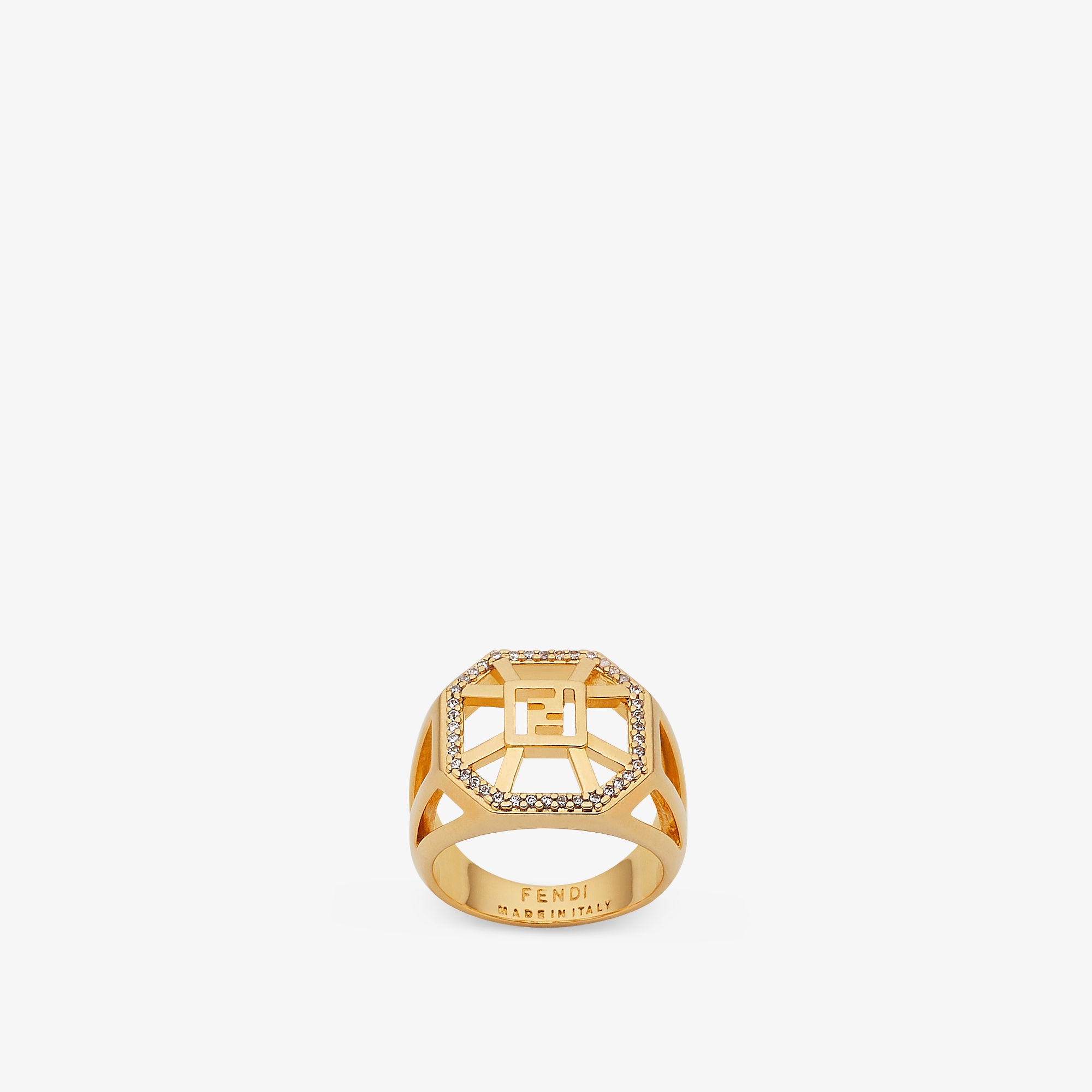 mens gold fendi ring