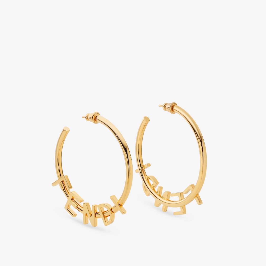 Fendigraphy Earrings Gold coloured metal earrings Fendi