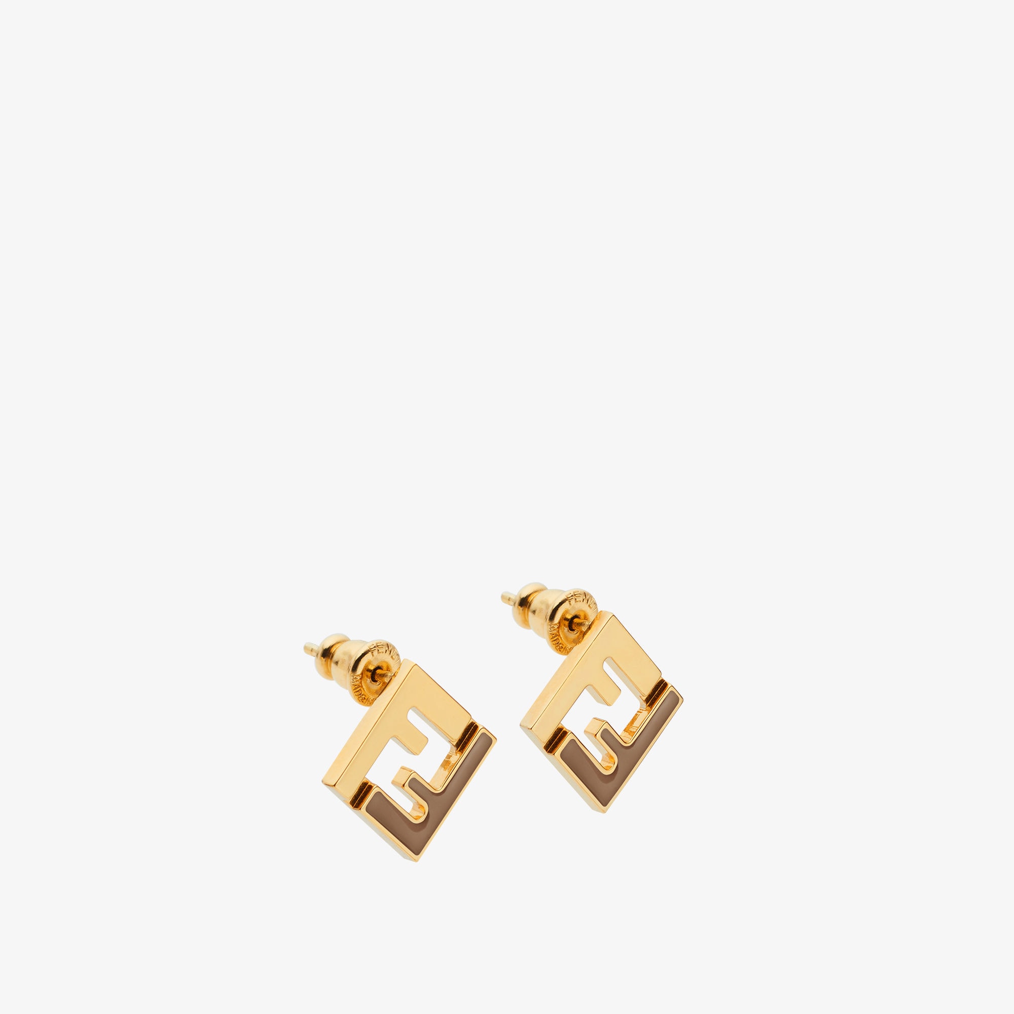 Forever Fendi earrings Gold finish Brown | Fendi Forever Fendi earrings Gold finish Brown | Fendi