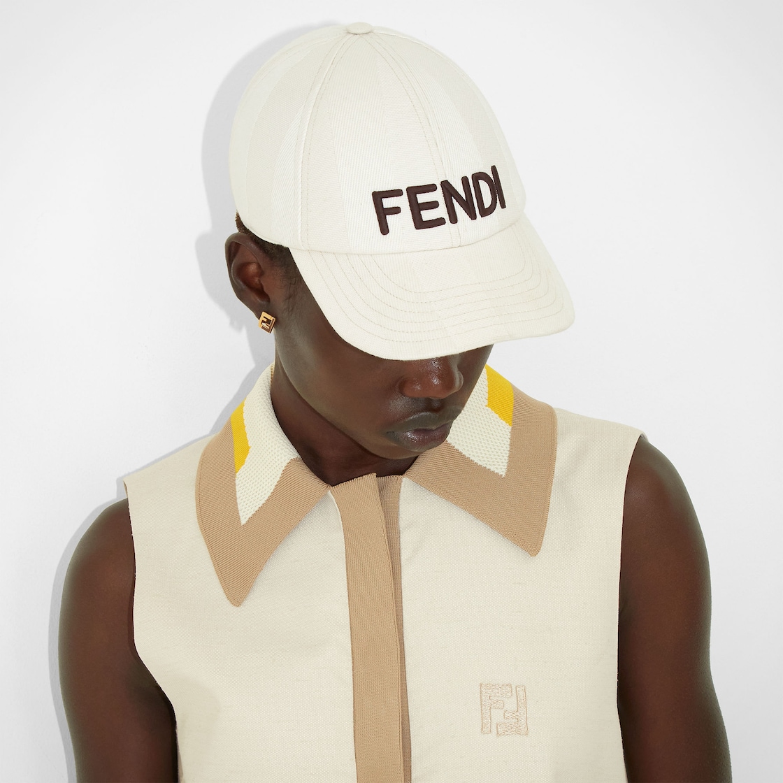 Forever Fendi earrings Gold finish Brown | Fendi Forever Fendi earrings Gold finish Brown | Fendi