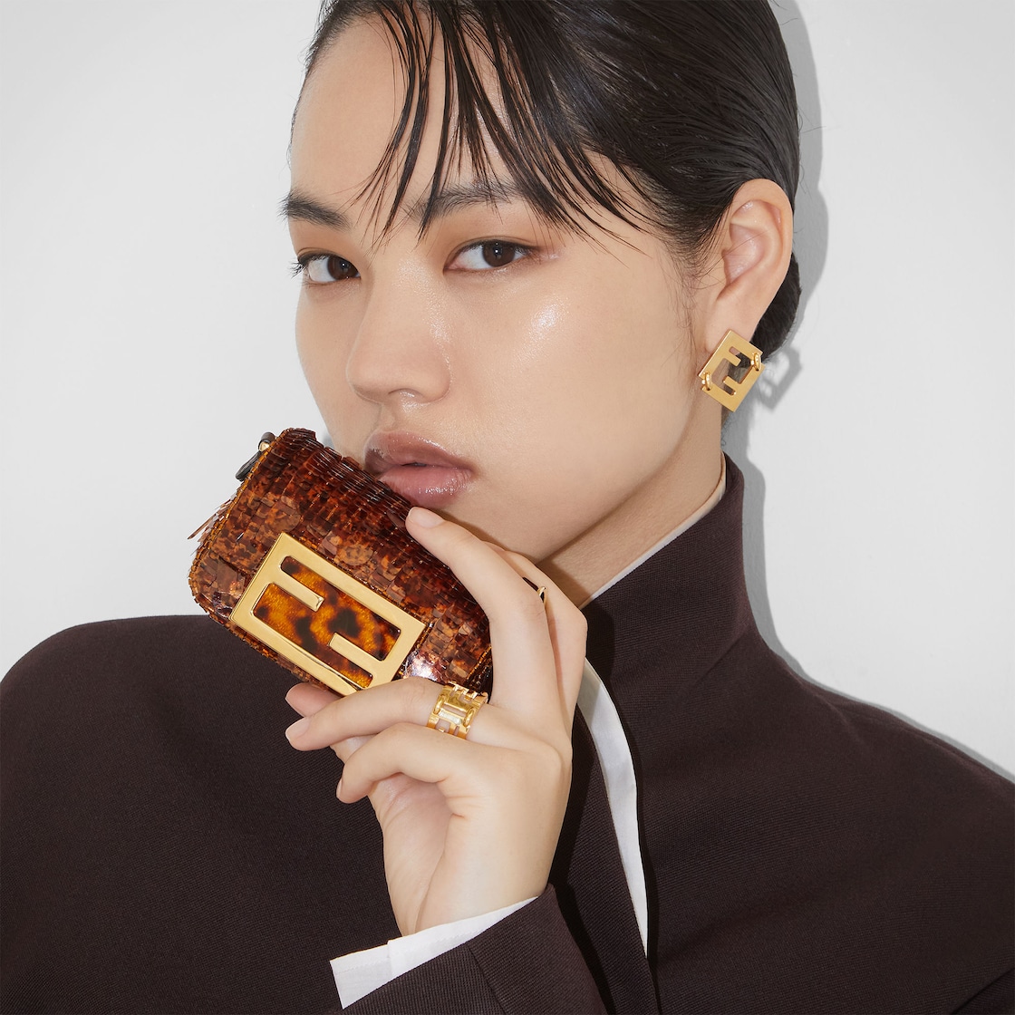 Forever Fendi earrings Gold finish Gold - Image 3/3