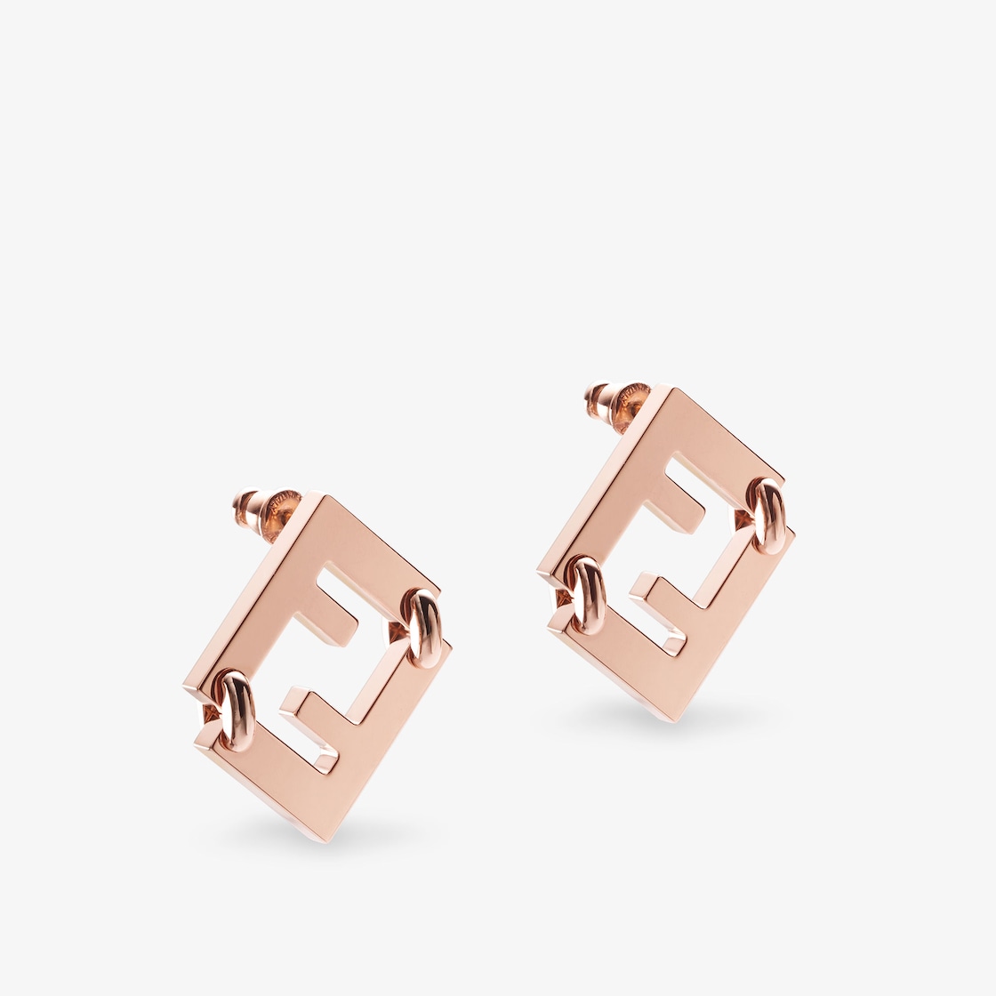 Forever Fendi earrings Rose-gold finish Pink - Image 1/2